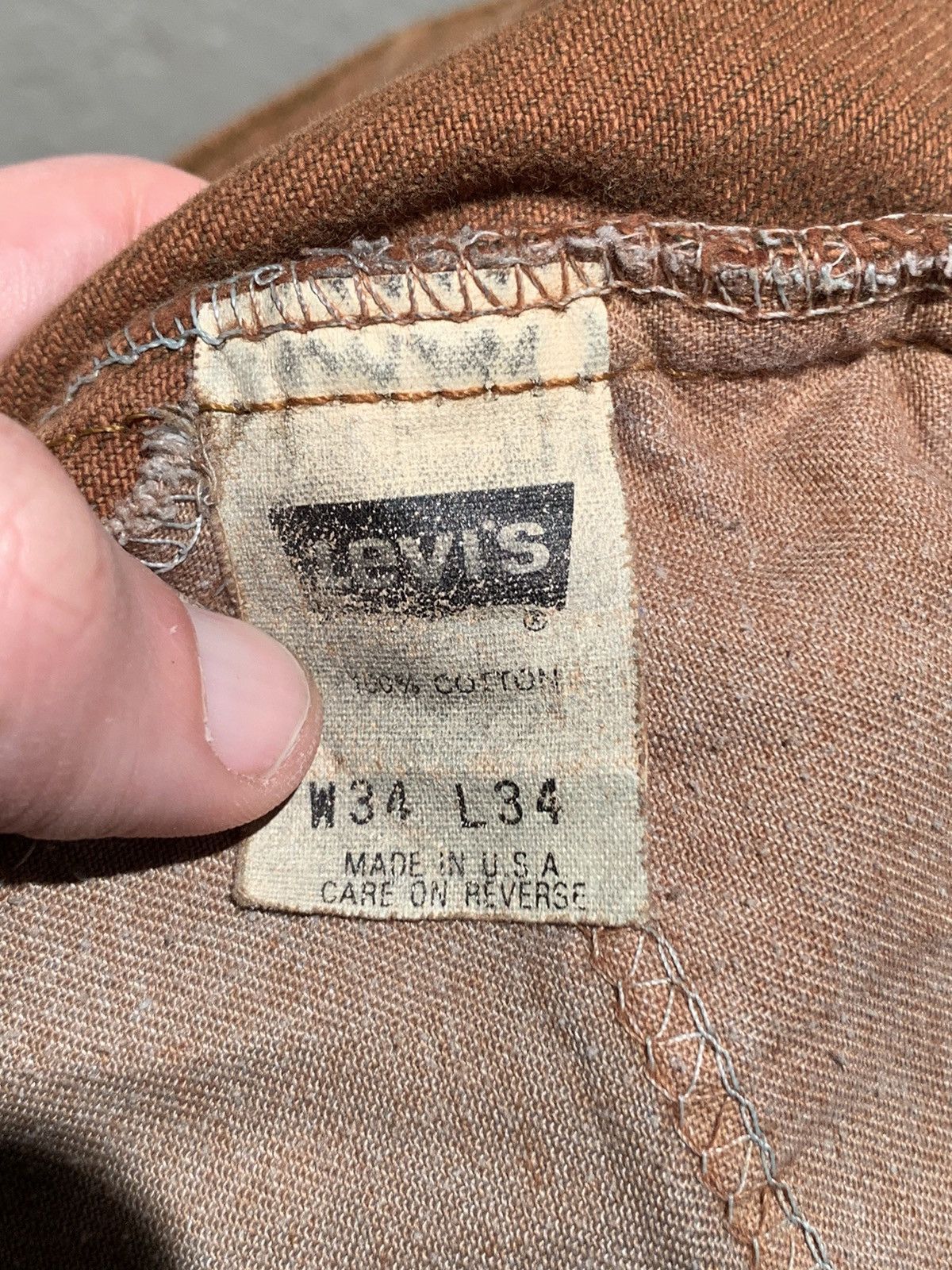 Levi's *RARE* Vintage Levi’s 505 Orange Tab Brown Denim Jeans - 34 Size US 34 / EU 50 - 7 Thumbnail