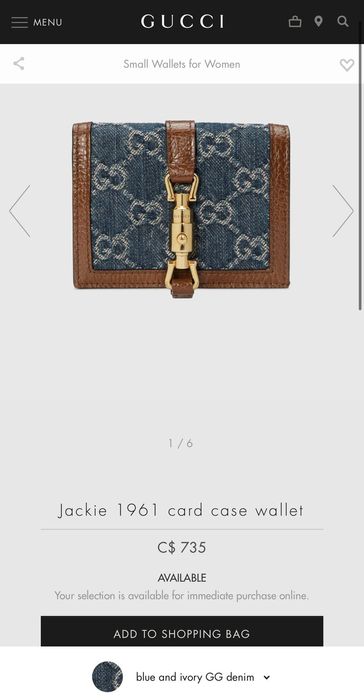 Jackie 1961 card case wallet