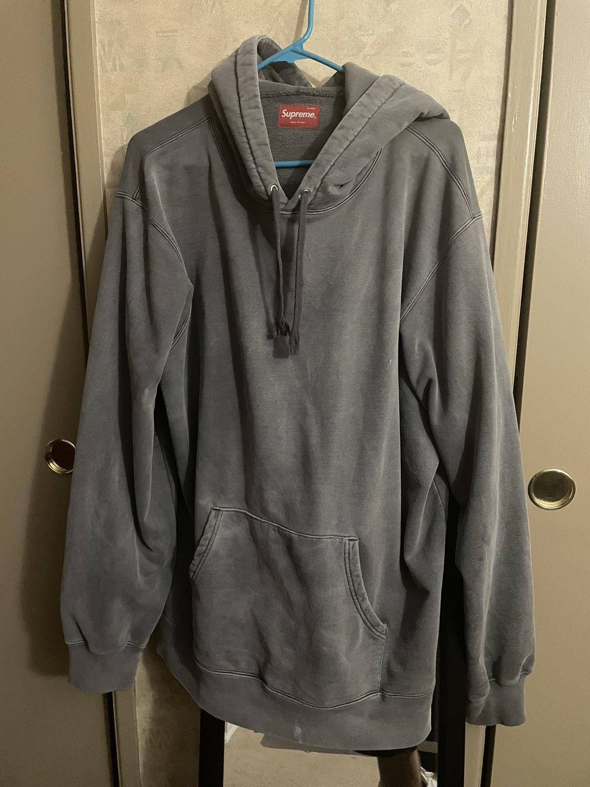 image of Supreme Overdyed Hoodie in Black, Men's (Size XL)