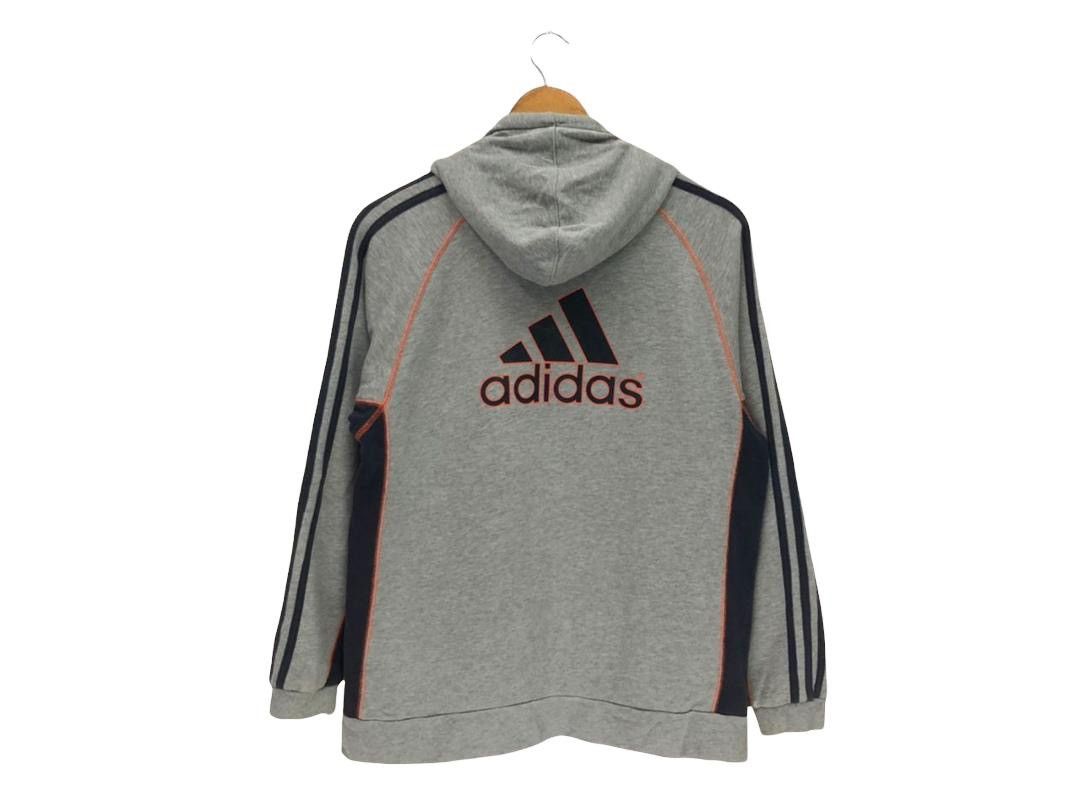 Vintage Adidas Big Logo Three Stripes Zipper Hoodie