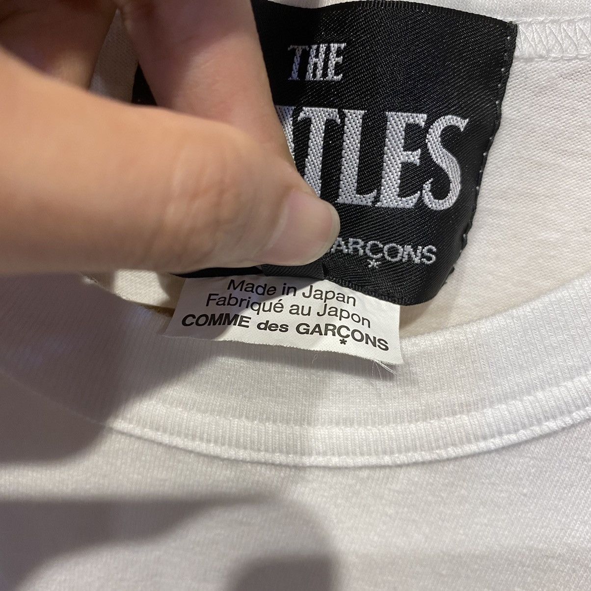 Band Tees × Comme des Garcons × Comme des Garcons SHIRT Comme Des Garcons X The Beatles “Union Jack Flag Apple” Tee Size US XS / EU 42 / 0 - 6 Thumbnail