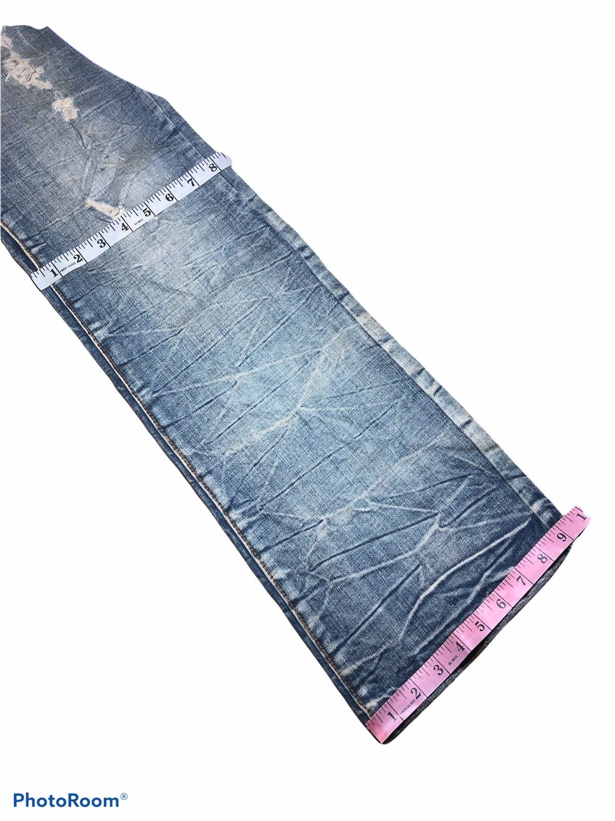 semanticdesign FLARED DISTRESSED DENIM BY SEMANTIC DESIGN Size US 34 / EU 50 - 7 Thumbnail