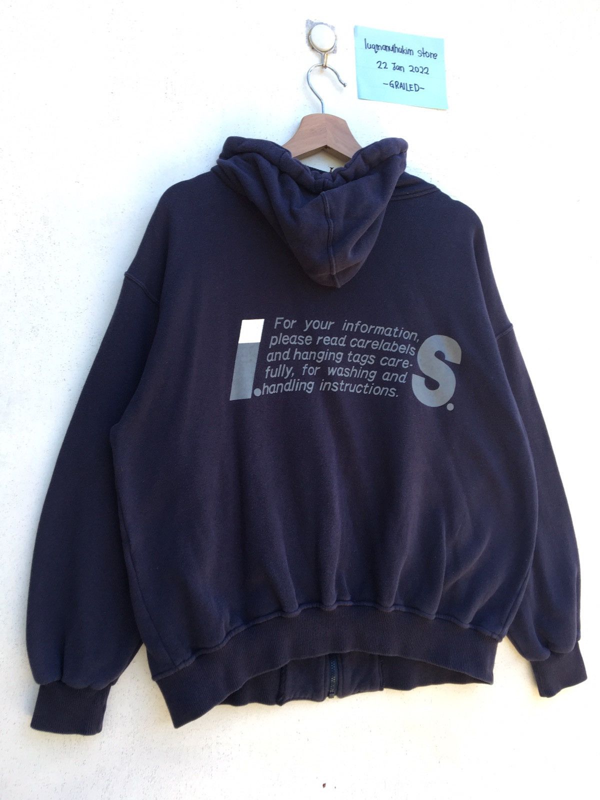 Japanese Brand Rare Vintage Issey Miyake Hoodie Care Label Size US L / EU 52-54 / 3 - 3 Thumbnail