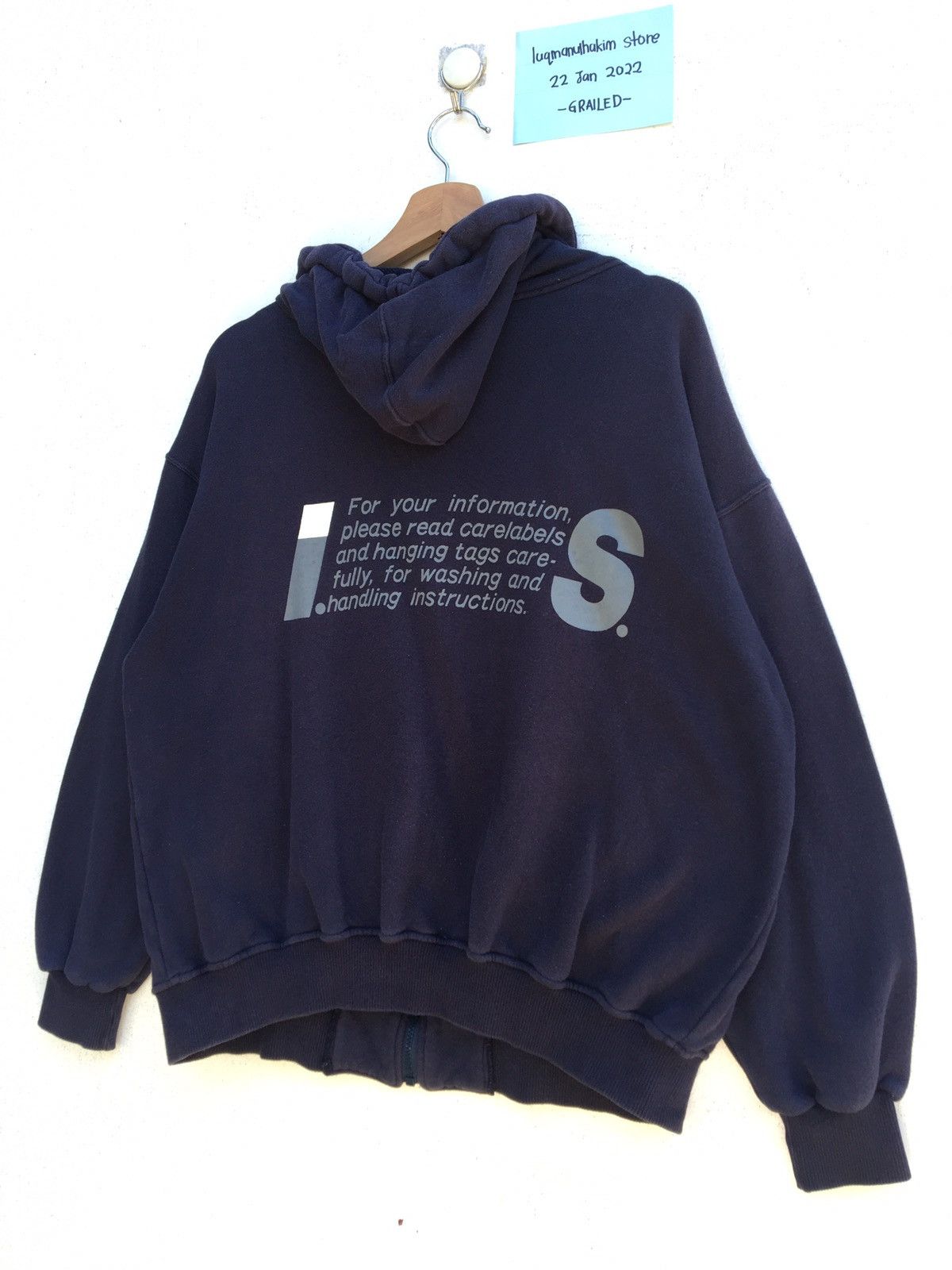 Japanese Brand Rare Vintage Issey Miyake Hoodie Care Label Size US L / EU 52-54 / 3 - 4 Thumbnail