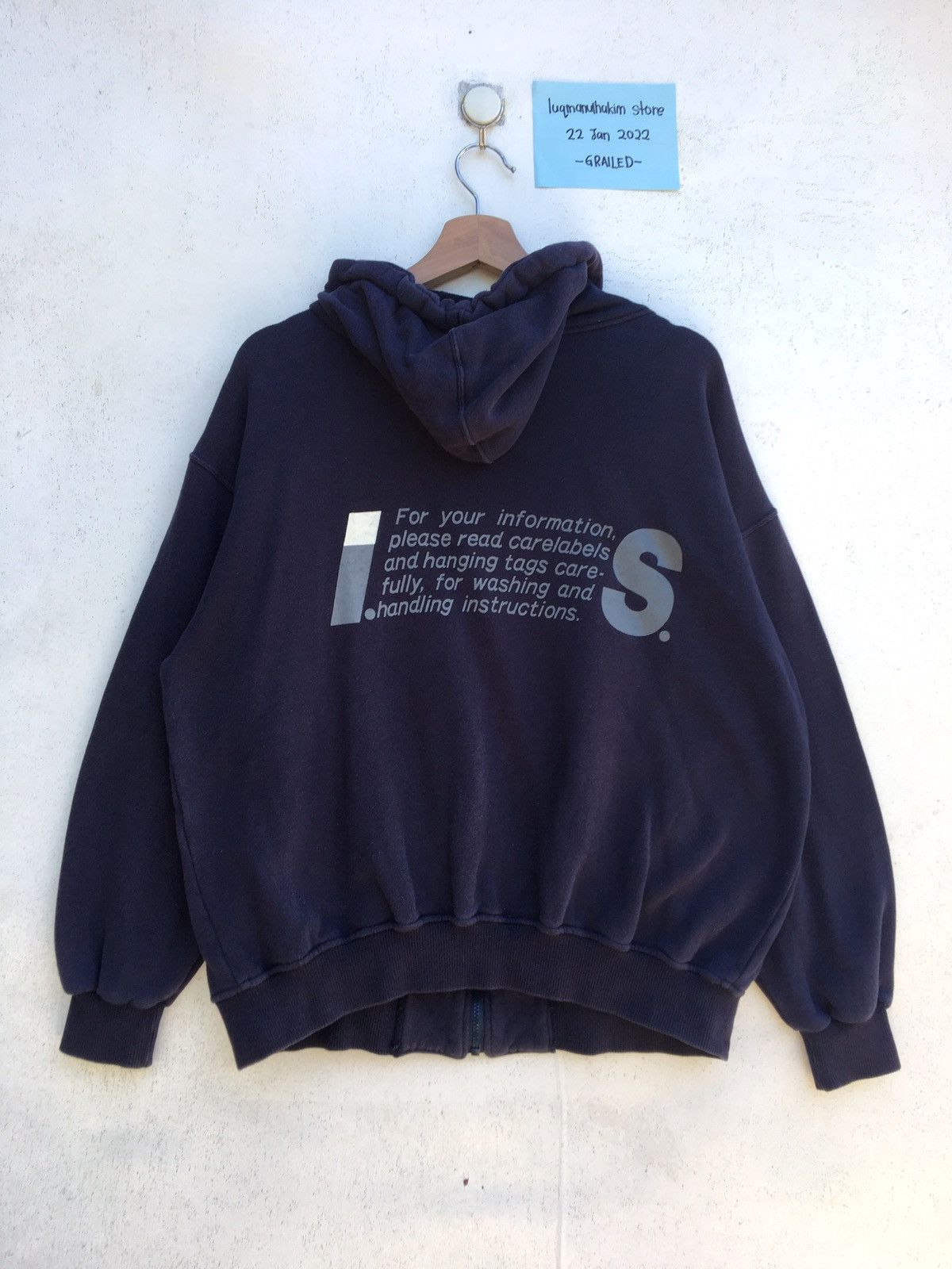 Japanese Brand Rare Vintage Issey Miyake Hoodie Care Label Size US L / EU 52-54 / 3 - 2 Thumbnail