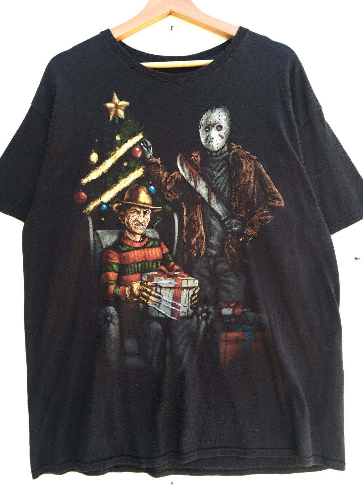 Vintage Rare Jason x Freedy A Nightmare on Elm Street Movie Tee Size US XL / EU 56 / 4 - 4 Thumbnail