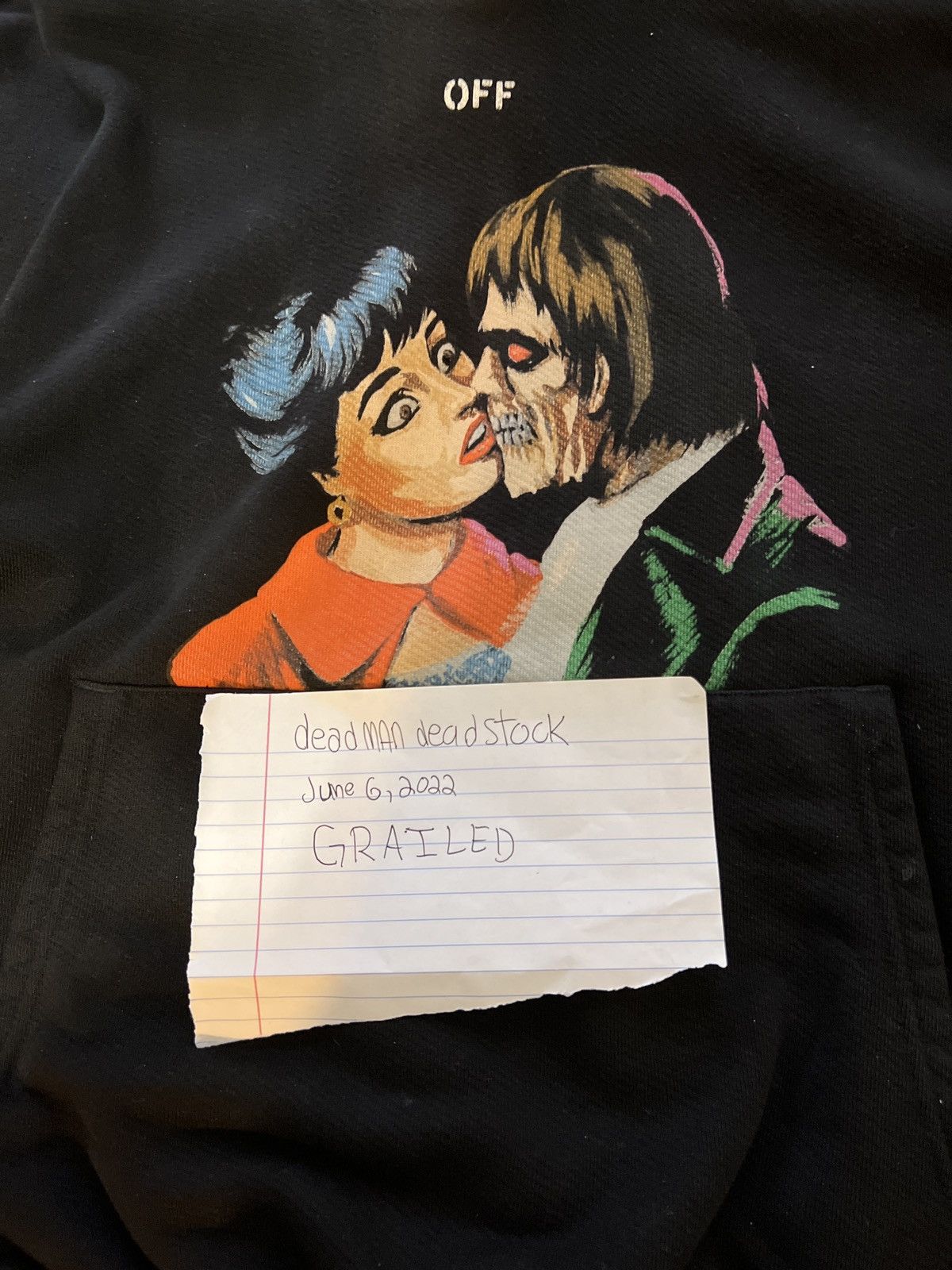 Off white kiss print hoodie best sale