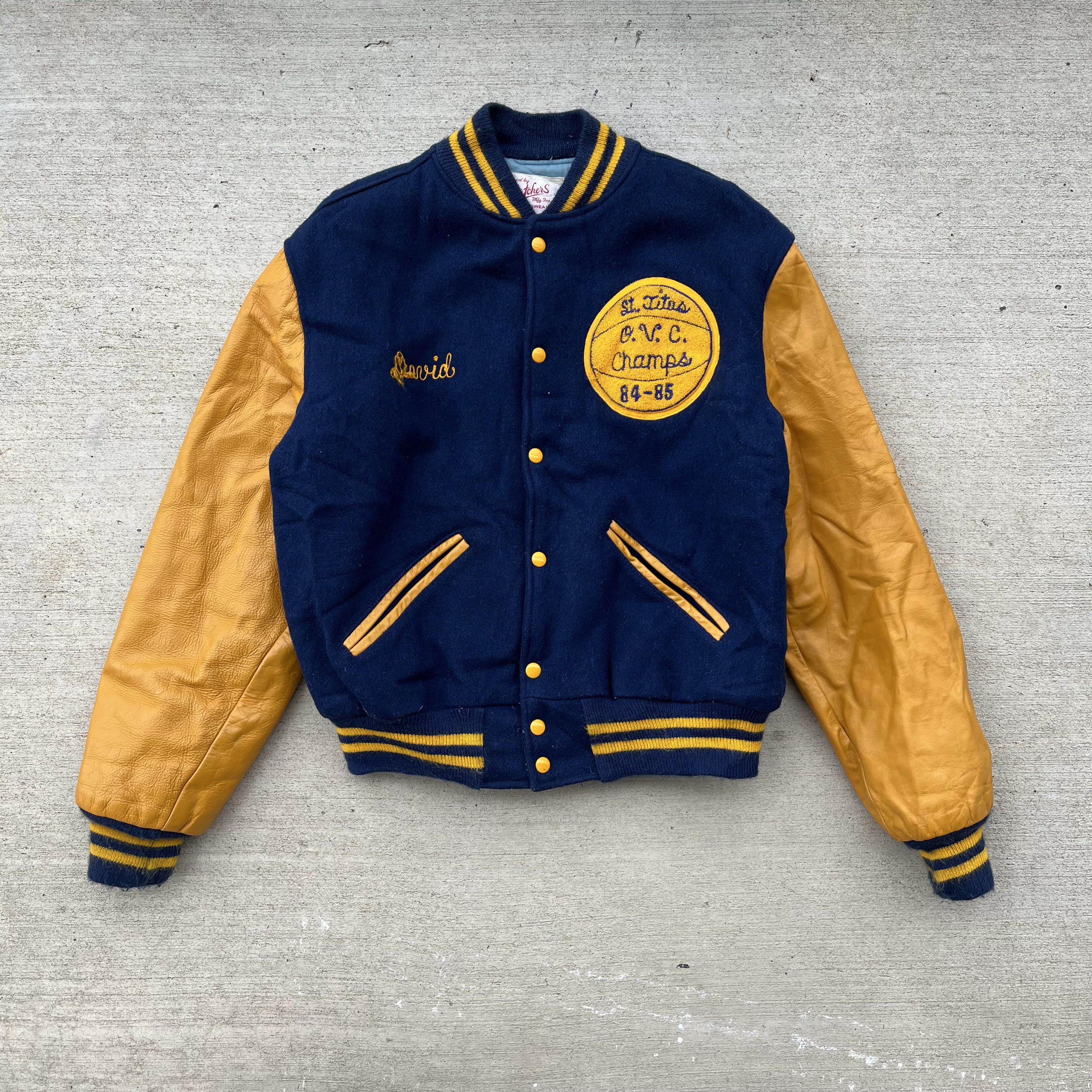 Vintage 1985 High School Varsity Jacket Size US M / EU 48-50 / 2 - 1 Thumbnail