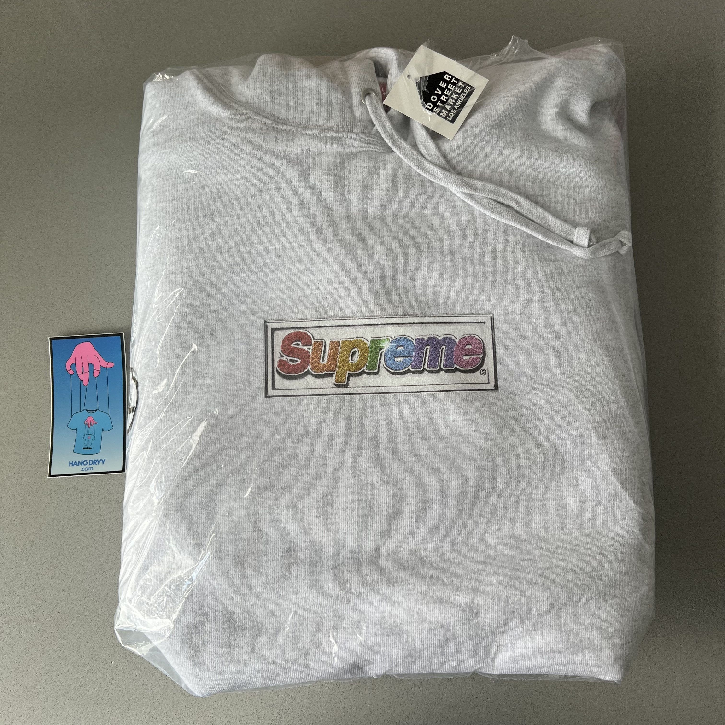 Supreme Supreme Bling Box Logo Hooded Sweatshirt Ash Grey XL | Grailed