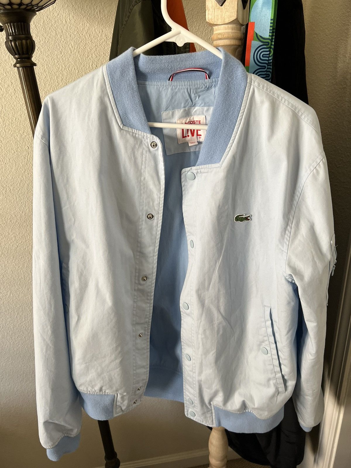 Lacoste Lacoste Varsity Jacket (Baby Blue) Size US L / EU 52-54 / 3 - 1 Thumbnail
