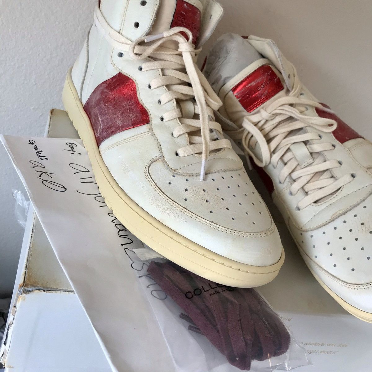 Collegium Collegium Pillar Destroyer High Vintage Metallic Ruby Red Size US 7.5 / EU 40-41 - 8 Thumbnail