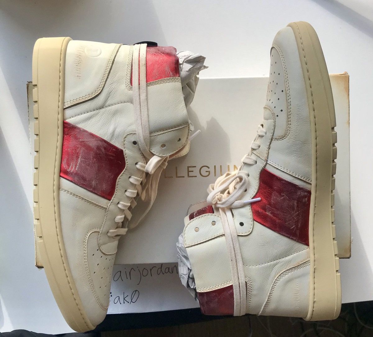 Collegium Collegium Pillar Destroyer High Vintage Metallic Ruby Red Size US 7.5 / EU 40-41 - 2 Thumbnail