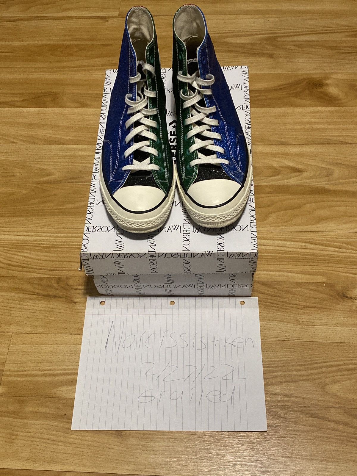 Converse J.W.Anderson JW Anderson x Chuck Taylor All Star 70 Blue Green 2017 Grailed