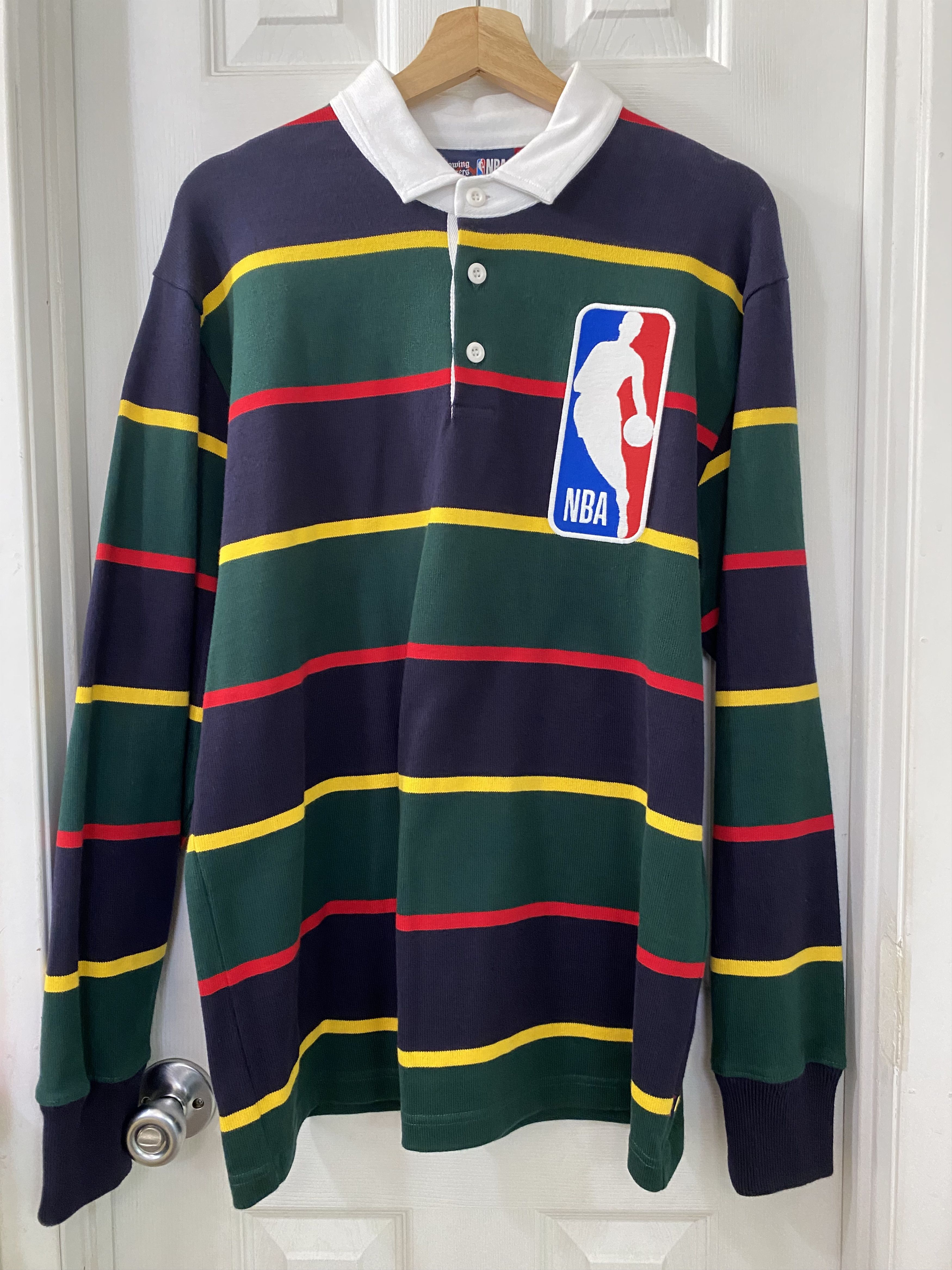 Rowing Blazers Rowing Blazers X NBA Logo Rugby Shirt | Grailed Rowing Blazers Rowing Blazers X NBA Logo Rugby Shirt | Grailed