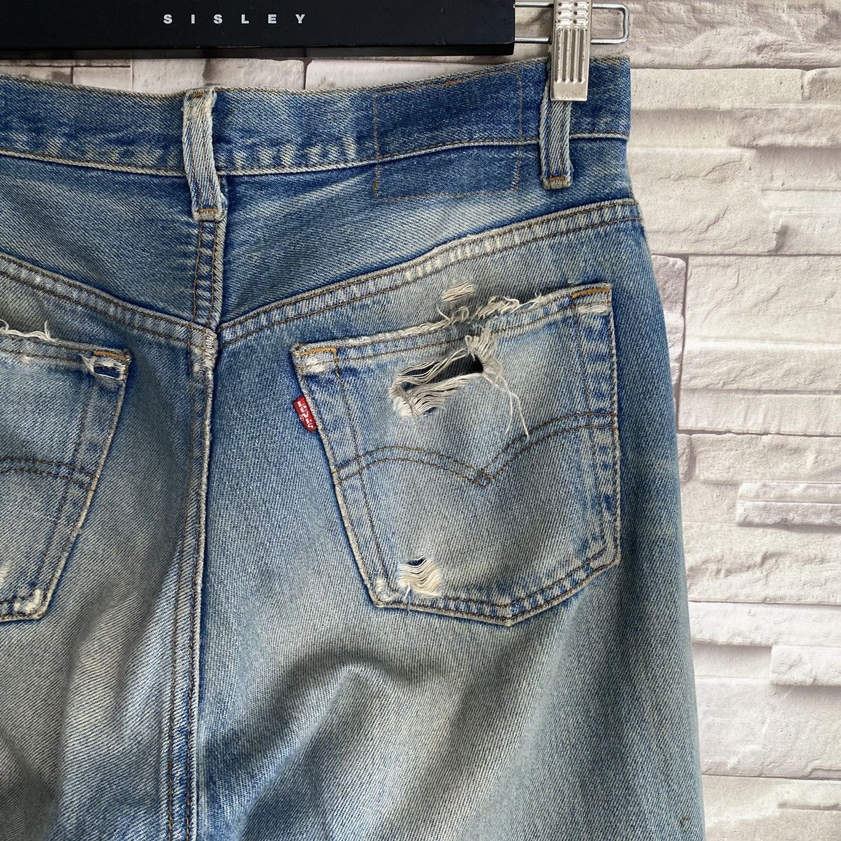 Levi's Vintage 80s Levis 501 Grunge Distressed Jeans 28x30 Size US 28 / EU 44 - 13 Thumbnail