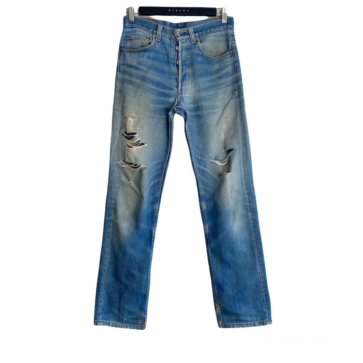 Levi's Vintage 80s Levis 501 Grunge Distressed Jeans 28x30 Size US 28 / EU 44 - 1 Thumbnail