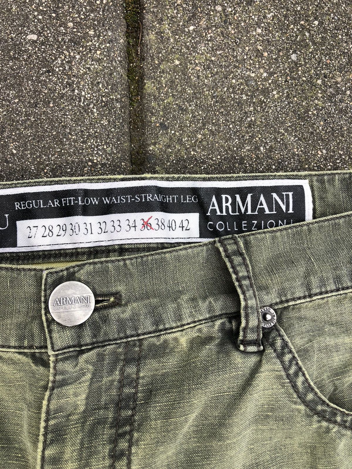 Armani × Giorgio Armani Armani green acid faded wash denim treated Size US 36 / EU 52 - 5 Thumbnail