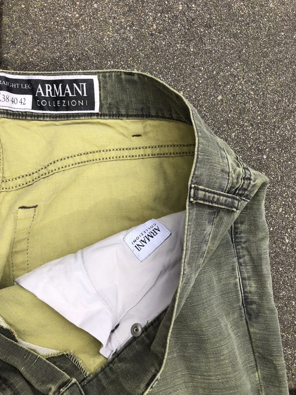 Armani × Giorgio Armani Armani green acid faded wash denim treated Size US 36 / EU 52 - 6 Thumbnail