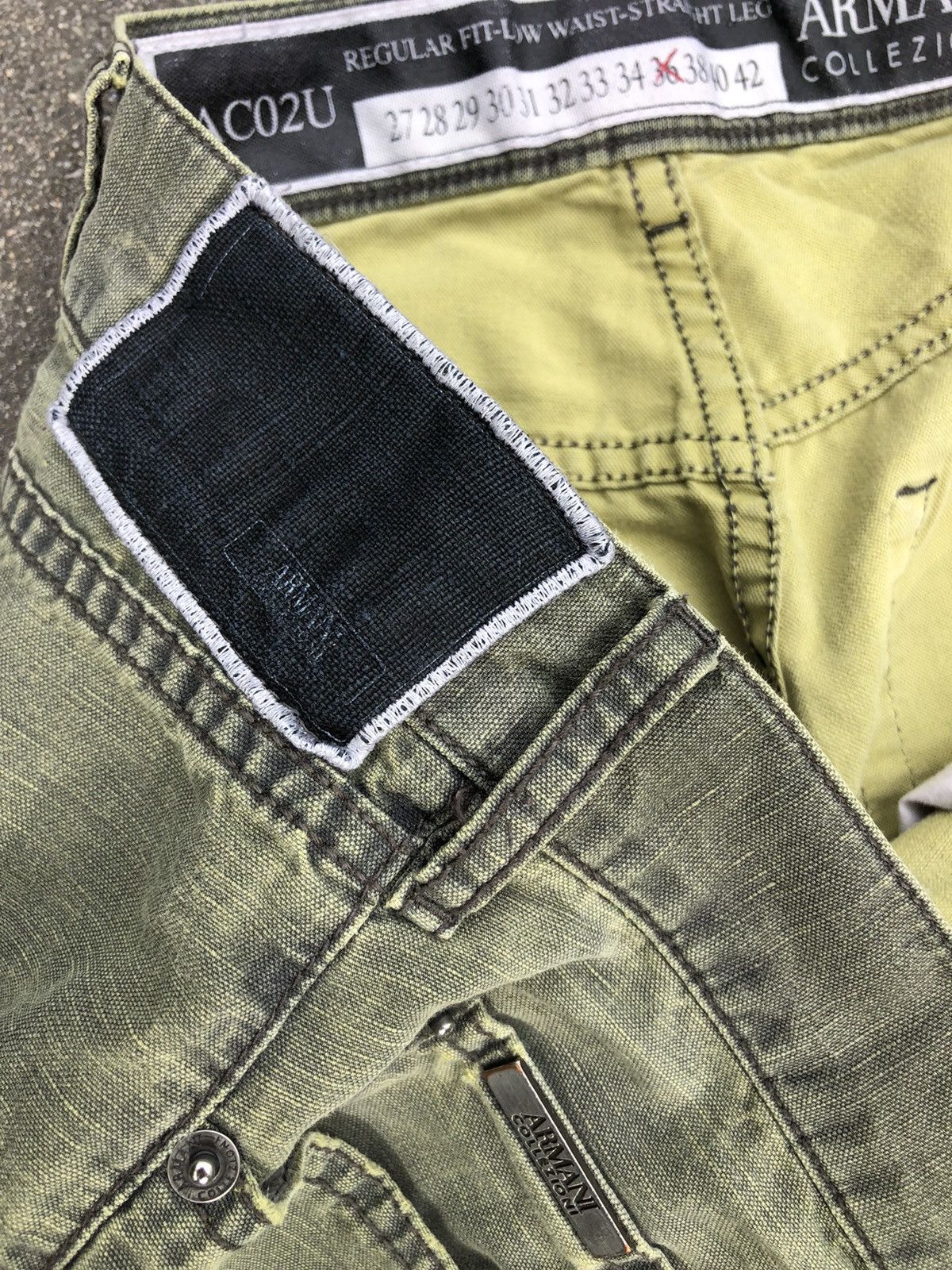 Armani × Giorgio Armani Armani green acid faded wash denim treated Size US 36 / EU 52 - 7 Thumbnail