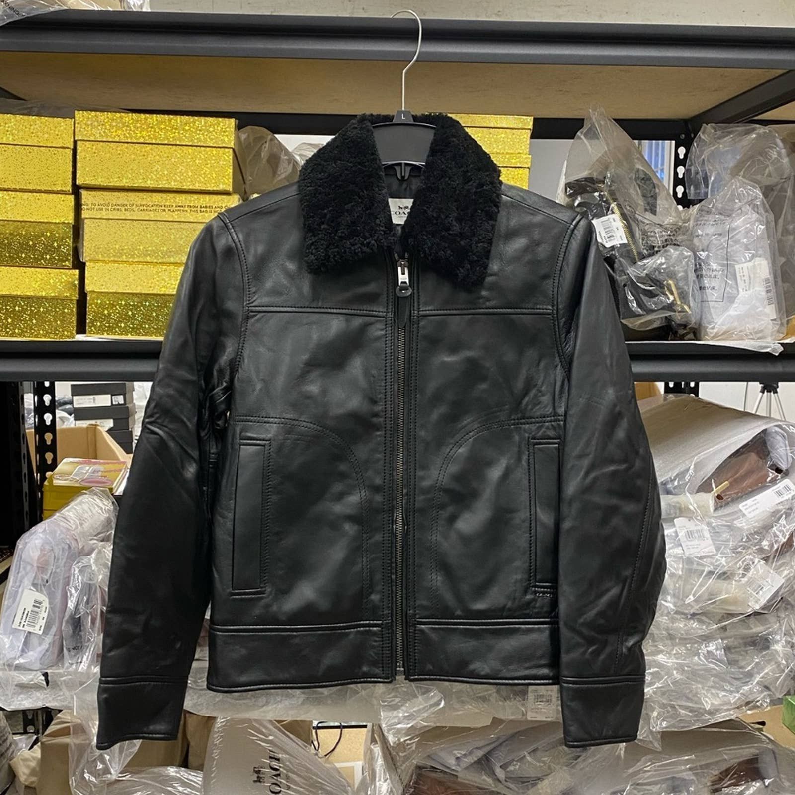 Undercover Japan Docking Leather Sleeve Down Jacket