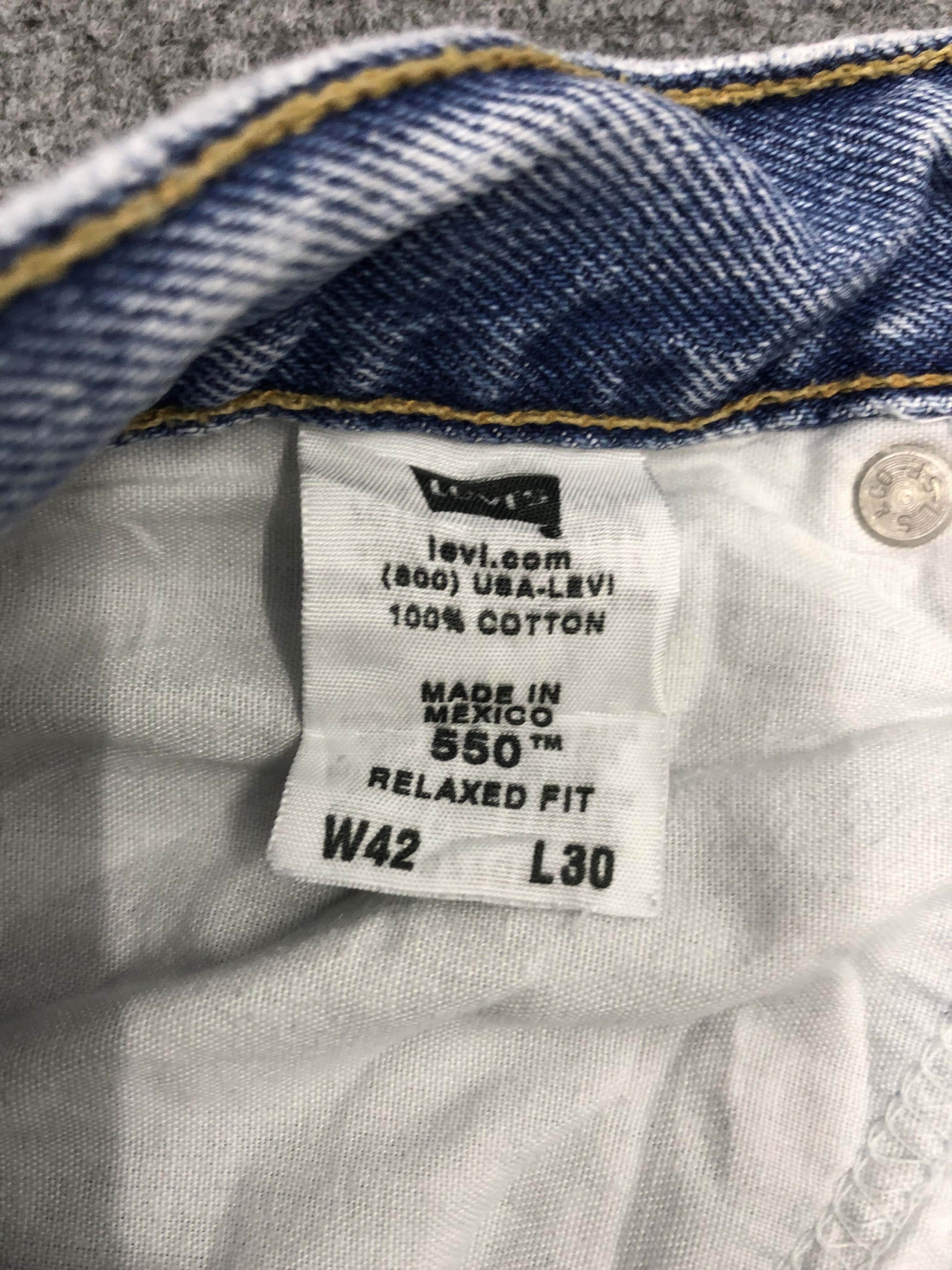 Levi's Vintage Levis 550 Relaxed Fit Big Sized Denim DP1121 Size US 41 - 6 Thumbnail
