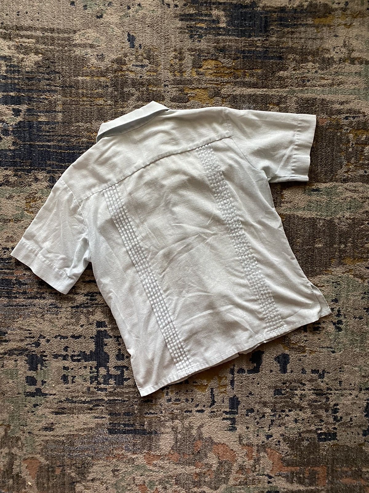 Vintage 1960’s/70’s pale green camp collar shirt Size US XL / EU 56 / 4 - 3 Thumbnail