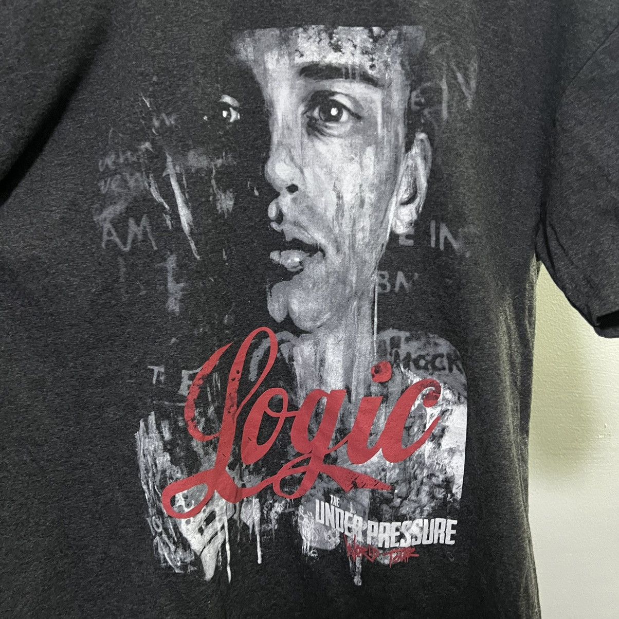 Band Tees × Logic × Rap Tees Vintage 2015 Logic Under Pressure World Tour Tee Shirt Size US L / EU 52-54 / 3 - 2 Thumbnail