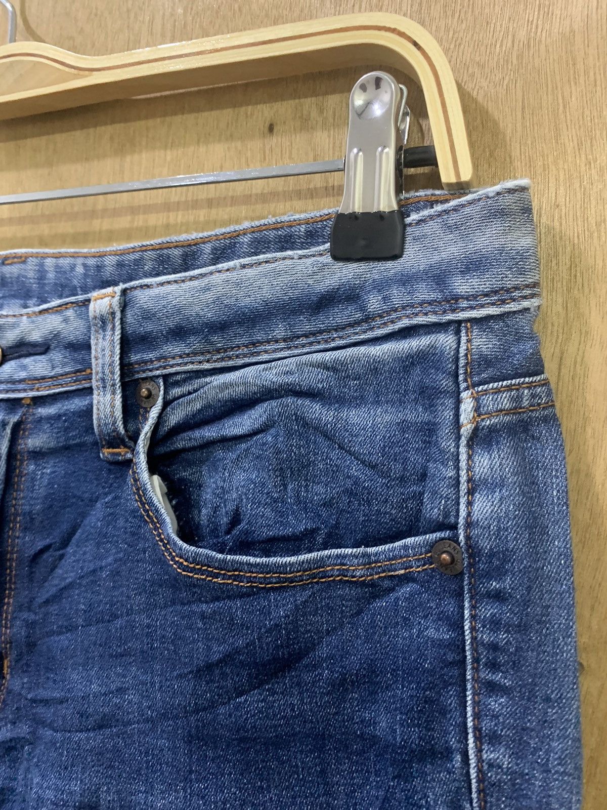 Japanese Brand × Jean Gu Vtg 90s Women Skinny Slimfit Indigo Stonewash Denim Jeans Size 30" / US 8 / IT 44 - 7 Thumbnail