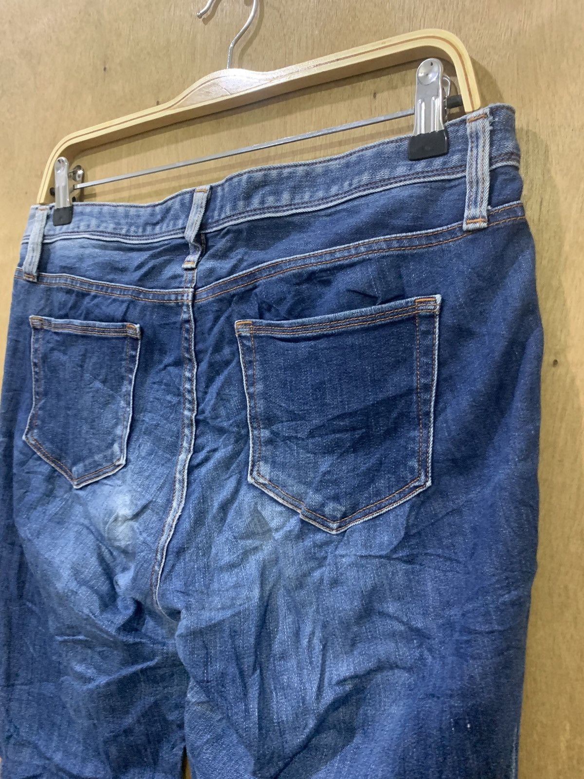 Japanese Brand × Jean Gu Vtg 90s Women Skinny Slimfit Indigo Stonewash Denim Jeans Size 30" / US 8 / IT 44 - 12 Thumbnail