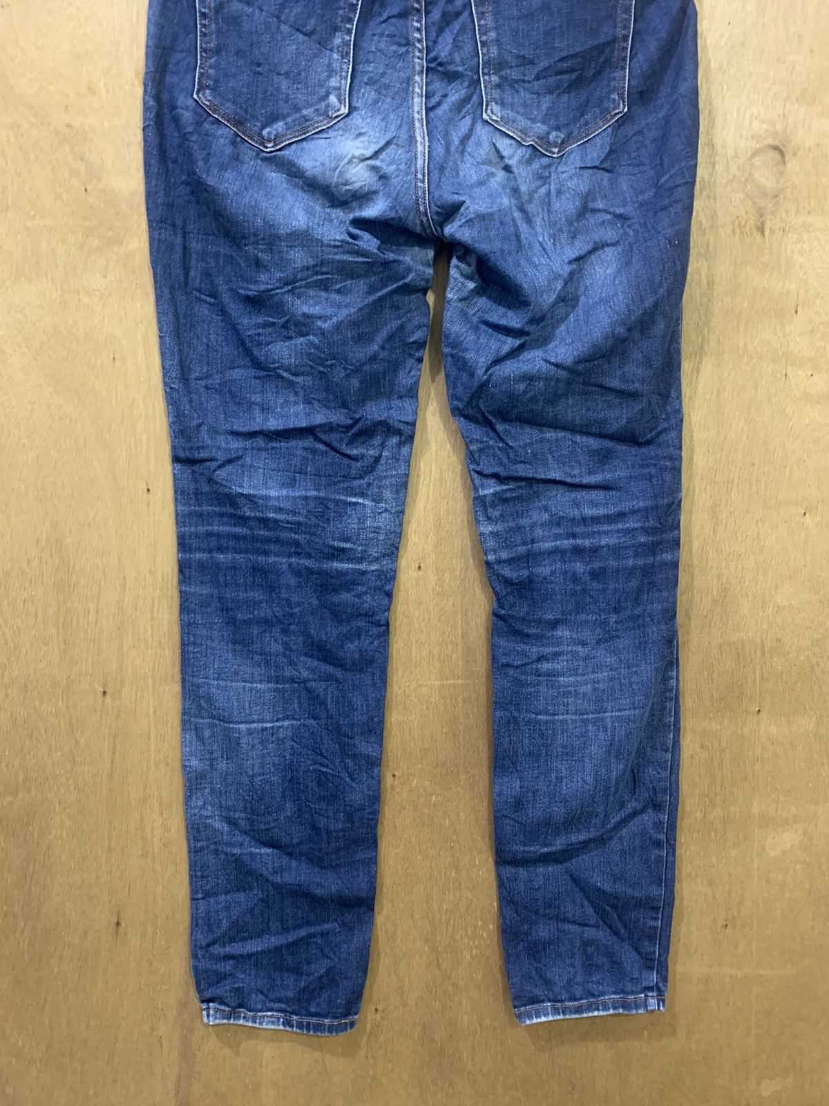 Japanese Brand × Jean Gu Vtg 90s Women Skinny Slimfit Indigo Stonewash Denim Jeans Size 30" / US 8 / IT 44 - 10 Thumbnail