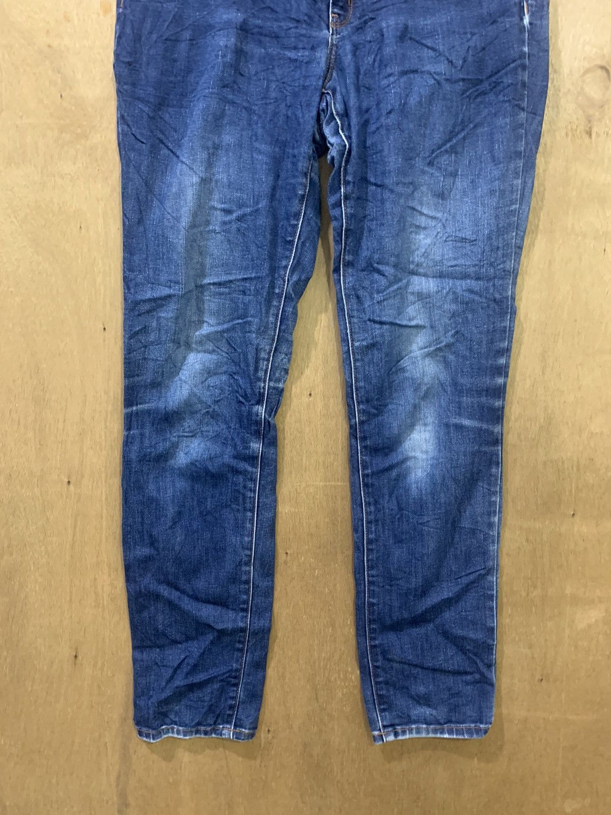Japanese Brand × Jean Gu Vtg 90s Women Skinny Slimfit Indigo Stonewash Denim Jeans Size 30" / US 8 / IT 44 - 5 Thumbnail