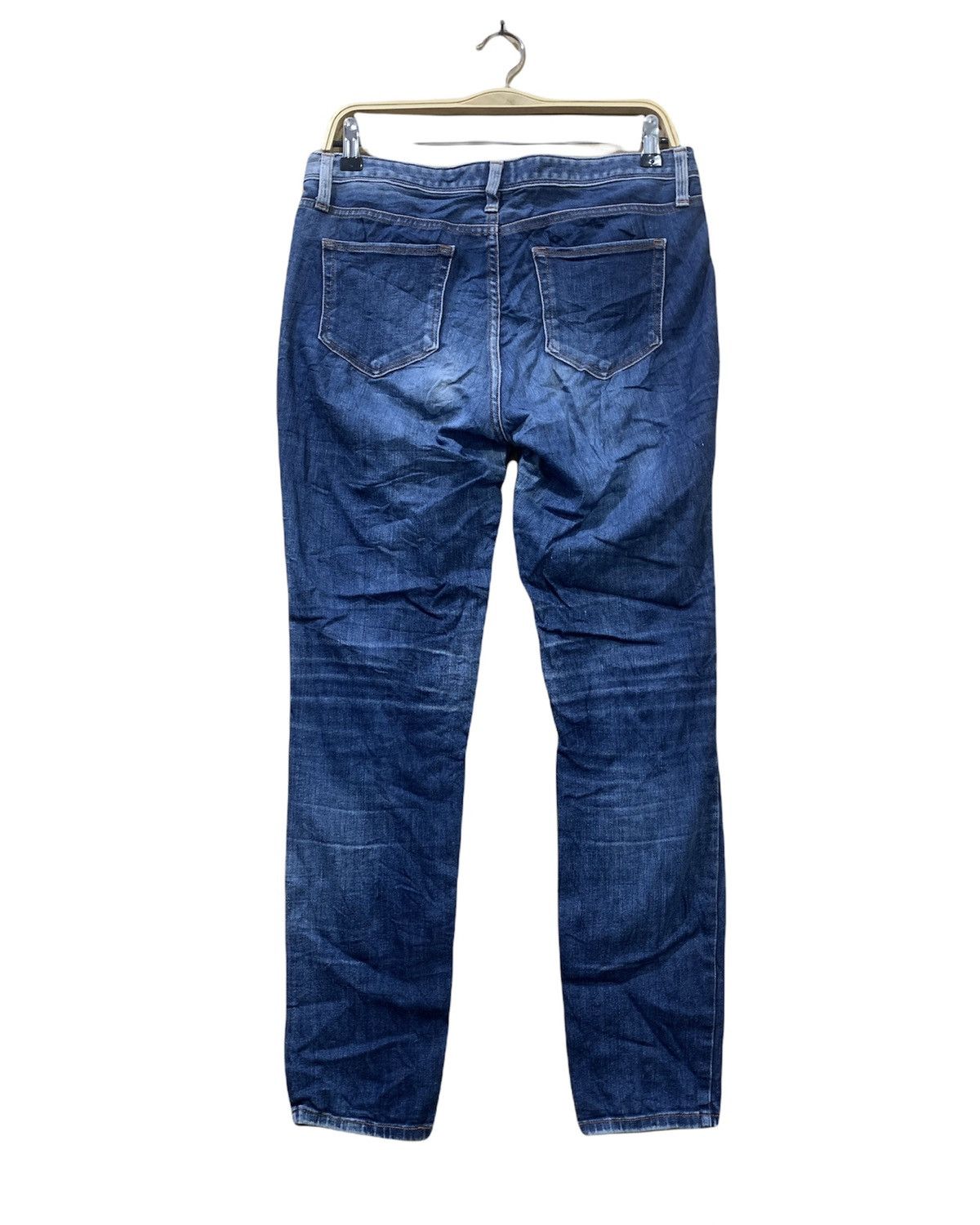 Japanese Brand × Jean Gu Vtg 90s Women Skinny Slimfit Indigo Stonewash Denim Jeans Size 30" / US 8 / IT 44 - 2 Thumbnail