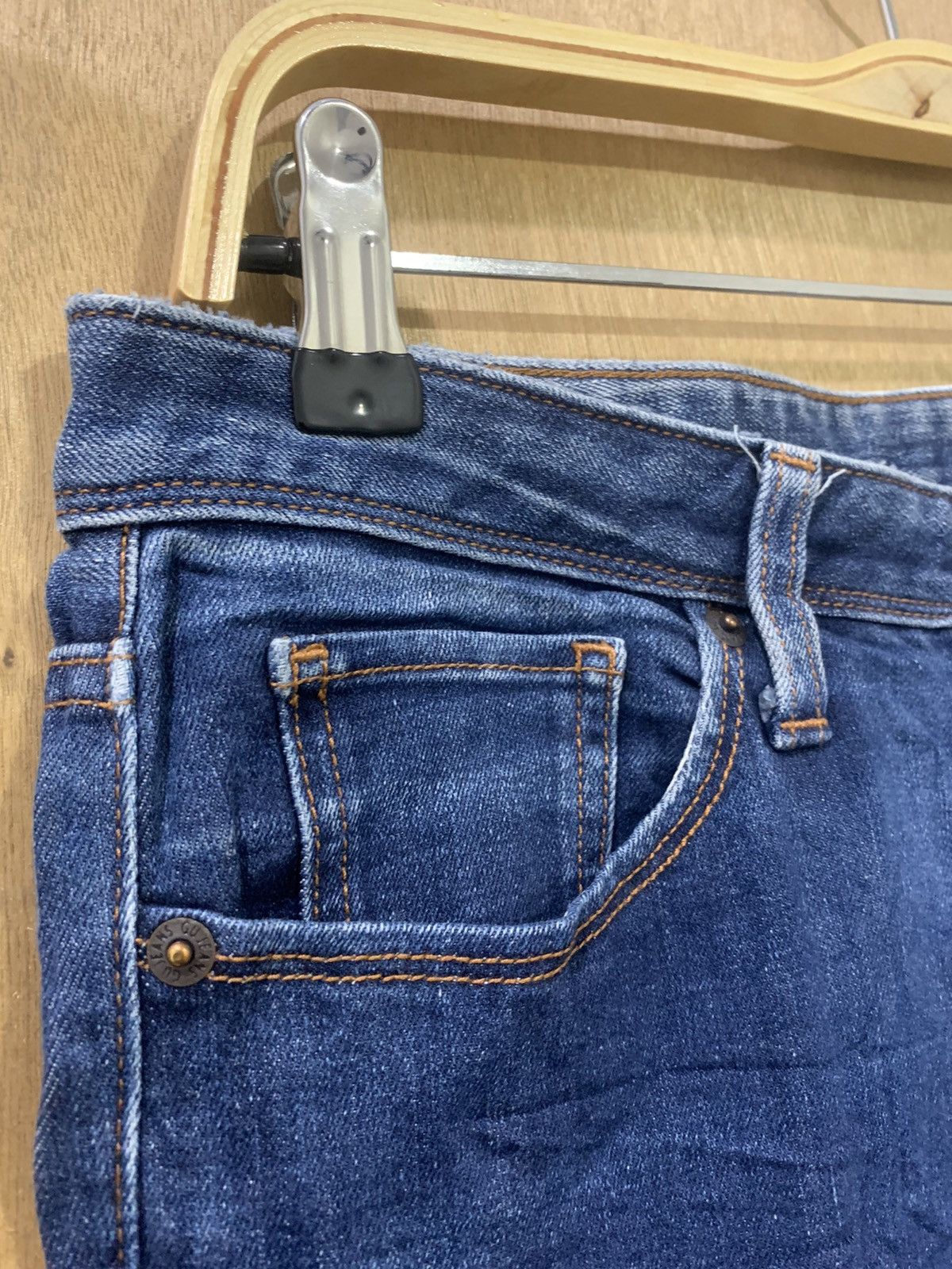 Japanese Brand × Jean Gu Vtg 90s Women Skinny Slimfit Indigo Stonewash Denim Jeans Size 30" / US 8 / IT 44 - 6 Thumbnail