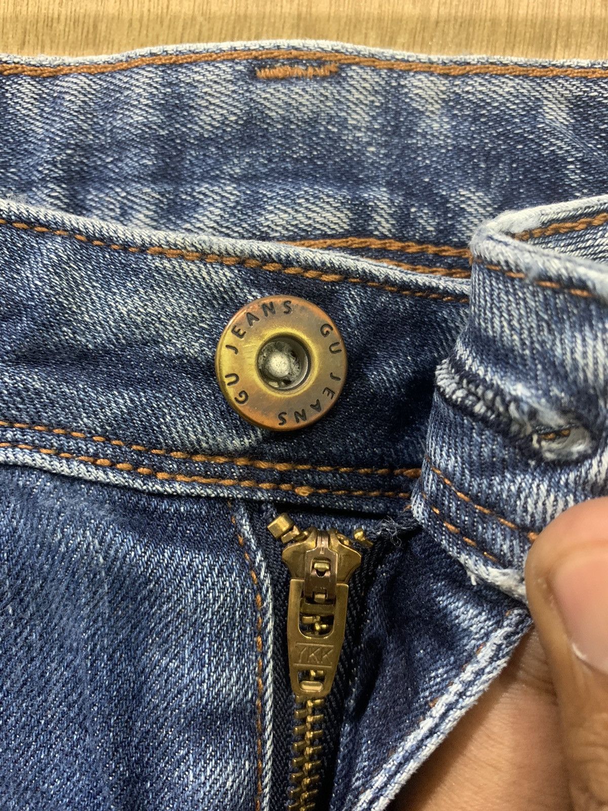 Japanese Brand × Jean Gu Vtg 90s Women Skinny Slimfit Indigo Stonewash Denim Jeans Size 30" / US 8 / IT 44 - 8 Thumbnail