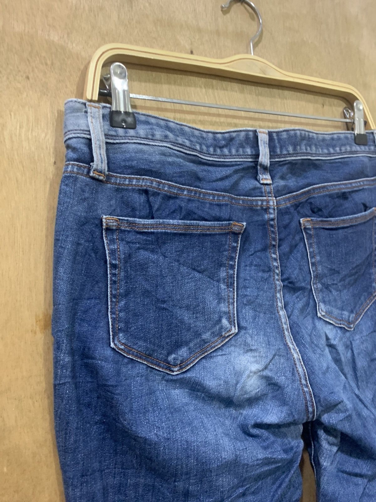 Japanese Brand × Jean Gu Vtg 90s Women Skinny Slimfit Indigo Stonewash Denim Jeans Size 30" / US 8 / IT 44 - 11 Thumbnail