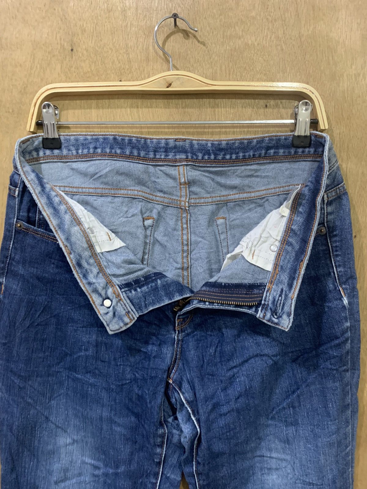 Japanese Brand × Jean Gu Vtg 90s Women Skinny Slimfit Indigo Stonewash Denim Jeans Size 30" / US 8 / IT 44 - 13 Thumbnail