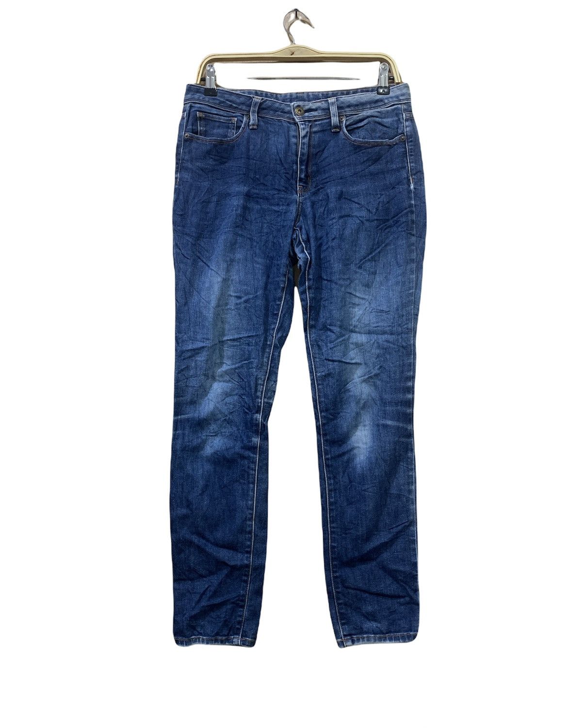 Japanese Brand × Jean Gu Vtg 90s Women Skinny Slimfit Indigo Stonewash Denim Jeans Size 30" / US 8 / IT 44 - 1 Thumbnail