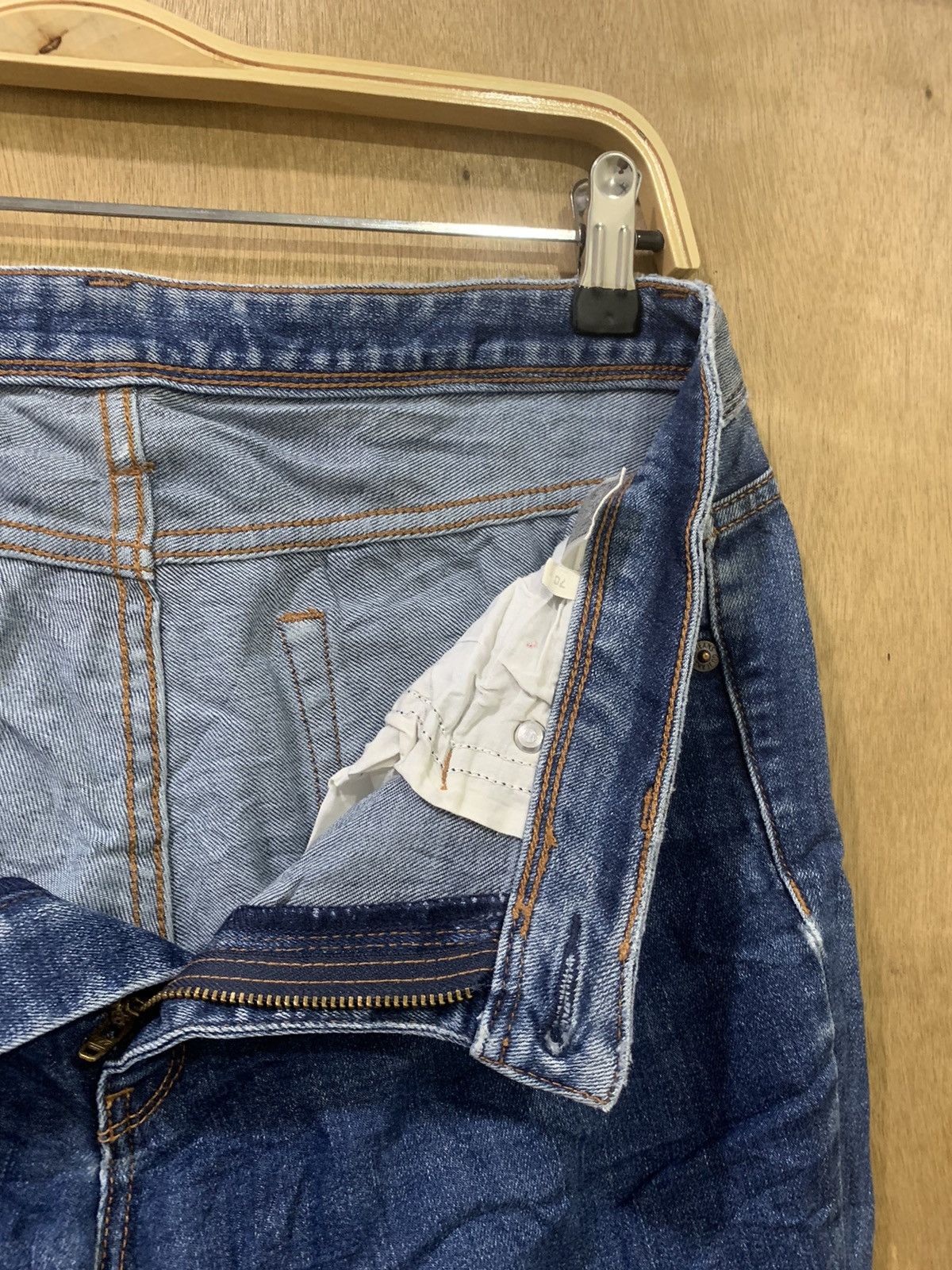 Japanese Brand × Jean Gu Vtg 90s Women Skinny Slimfit Indigo Stonewash Denim Jeans Size 30" / US 8 / IT 44 - 15 Thumbnail