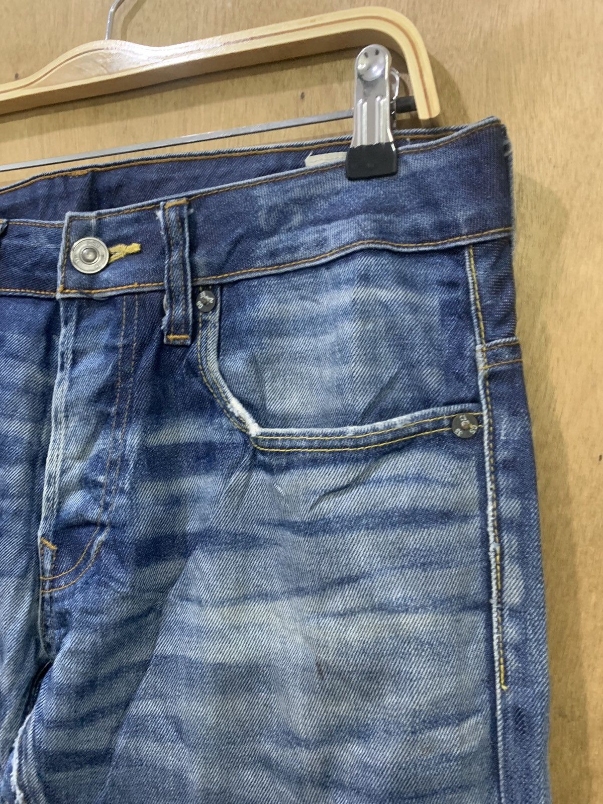 G-Star G STAR RAW 3301 Rare Stonewash Indigo Distressed Denim Jeans Size US 33 - 7 Thumbnail