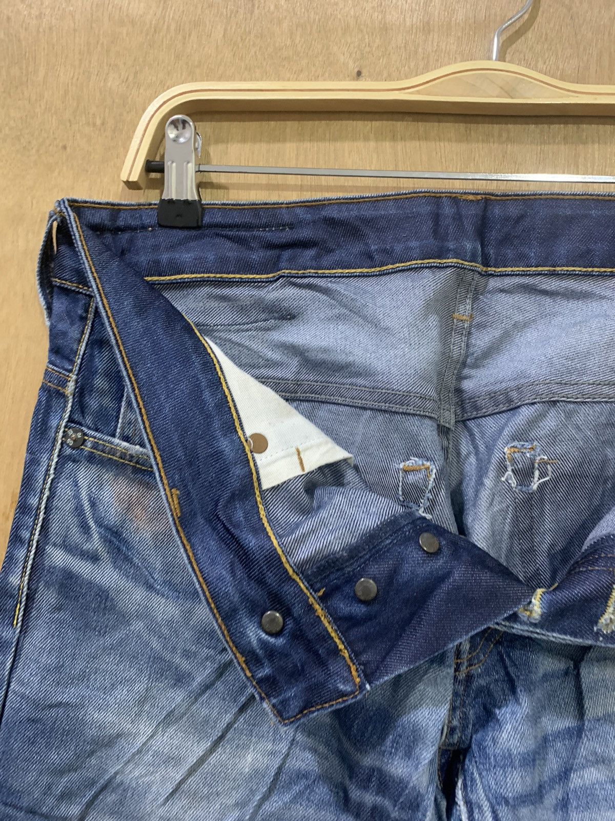 G-Star G STAR RAW 3301 Rare Stonewash Indigo Distressed Denim Jeans Size US 33 - 20 Thumbnail