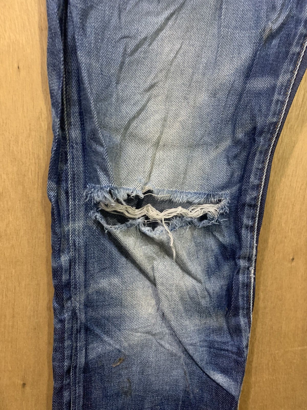G-Star G STAR RAW 3301 Rare Stonewash Indigo Distressed Denim Jeans Size US 33 - 8 Thumbnail