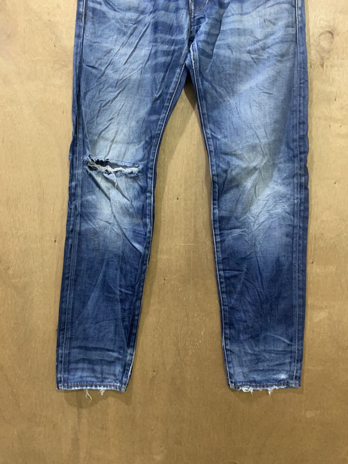G-Star G STAR RAW 3301 Rare Stonewash Indigo Distressed Denim Jeans Size US 33 - 5 Thumbnail