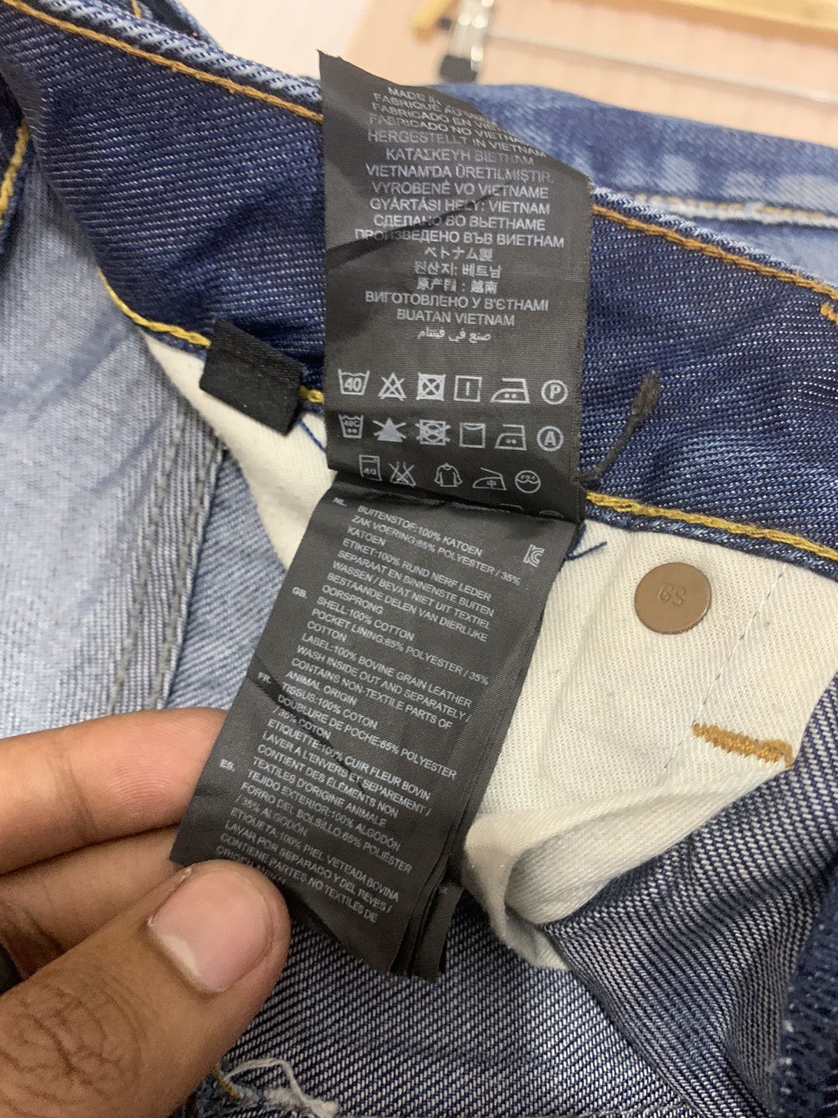 G-Star G STAR RAW 3301 Rare Stonewash Indigo Distressed Denim Jeans Size US 33 - 25 Thumbnail