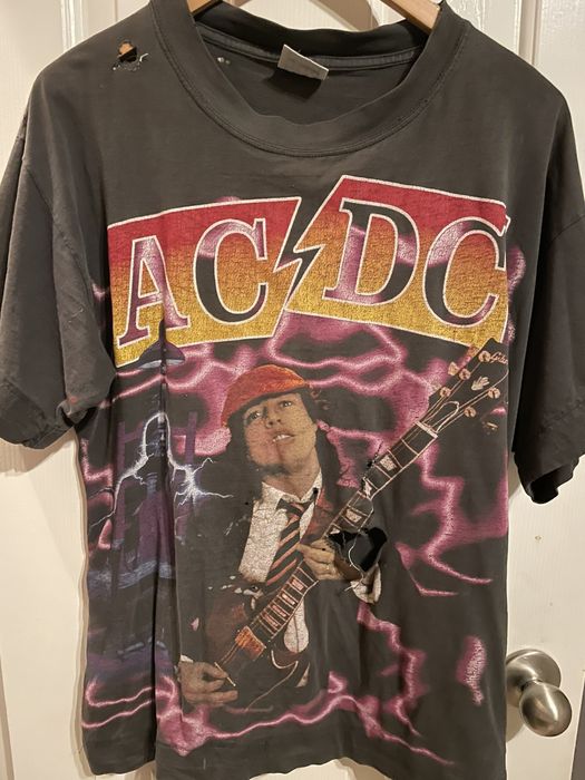 Vintage 90s BOOTLEG AC/DC AOP | Grailed