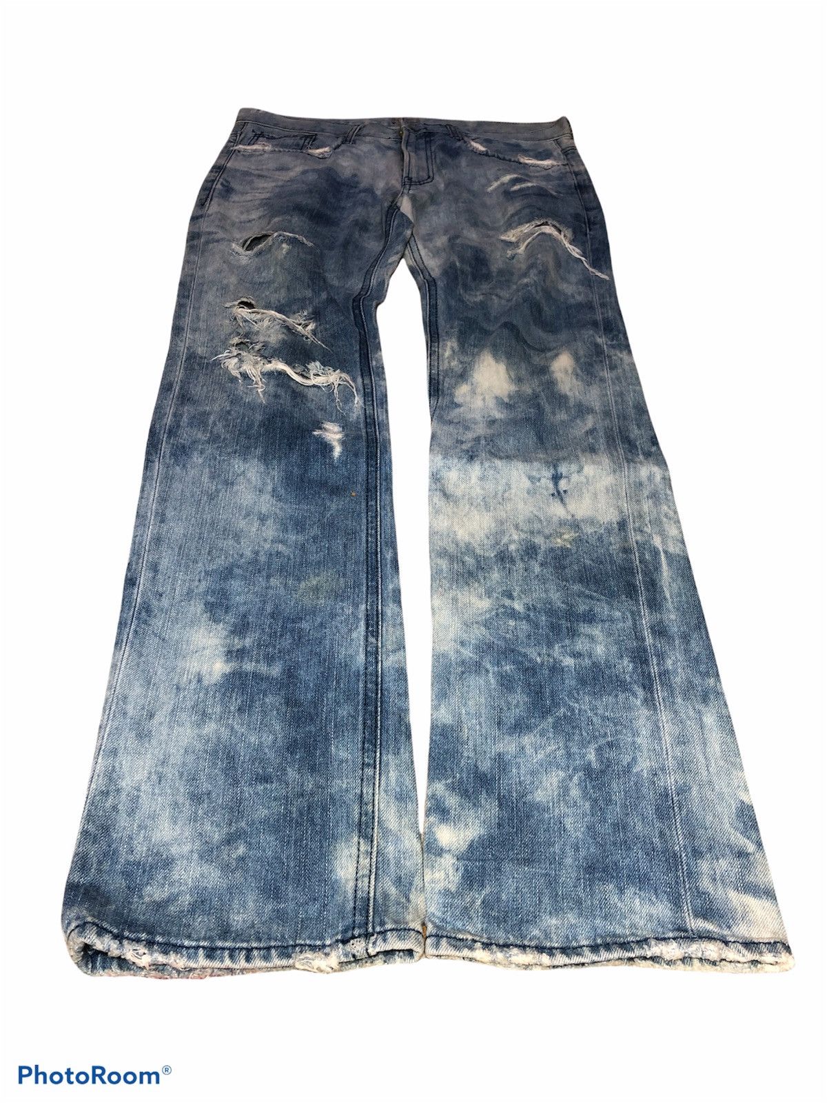 Designer CHIRI BOY DISTRESSED BLEACH DENIM Size US 34 / EU 50 - 2 Thumbnail
