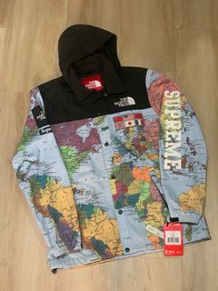 Supreme X the North Face SS2012 Venture Map Windbreaker Jacket Size L For  Sale at 1stDibs