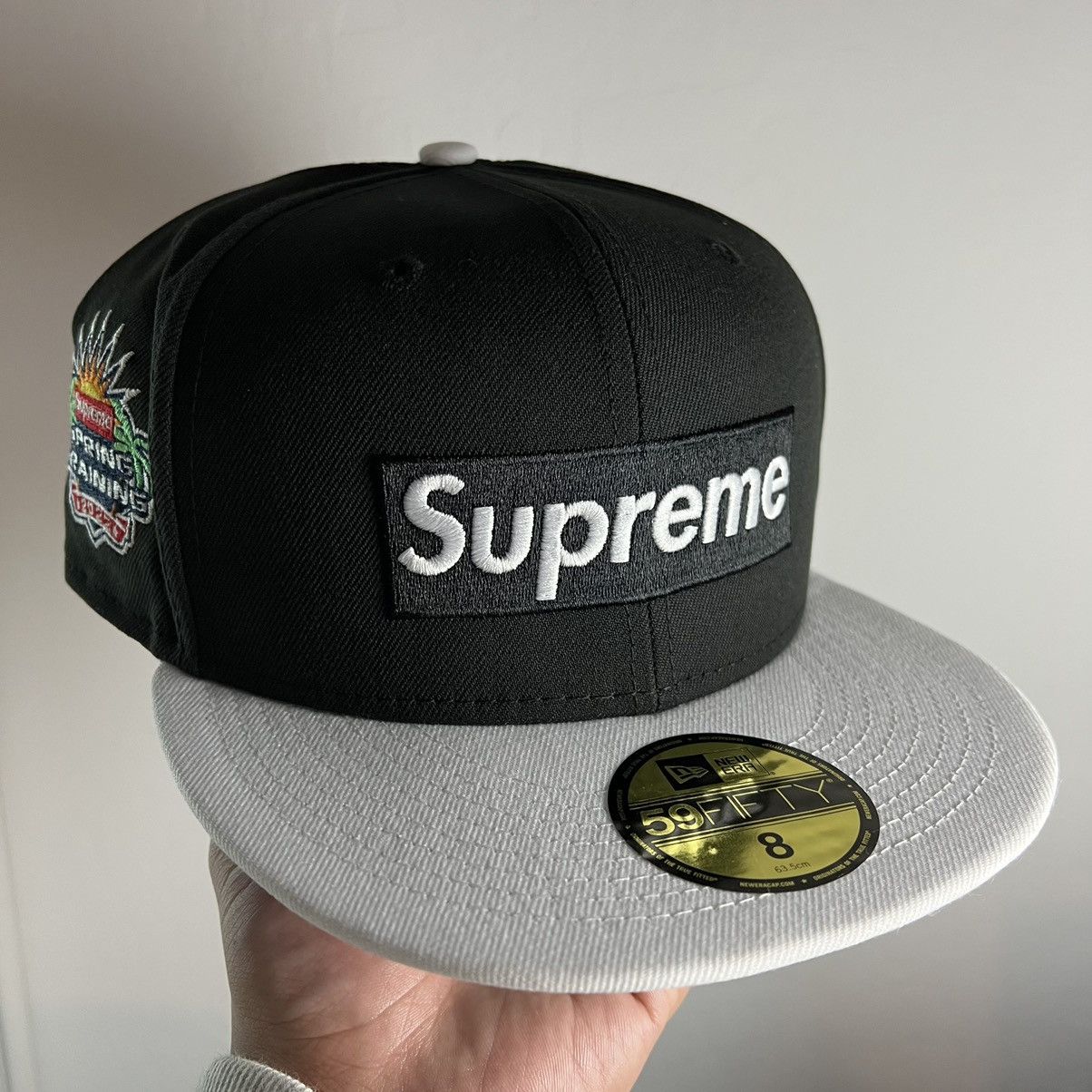 Supreme Supreme Box Logo New Era Fitted Black 8 Two 2 Tone White | Grailed