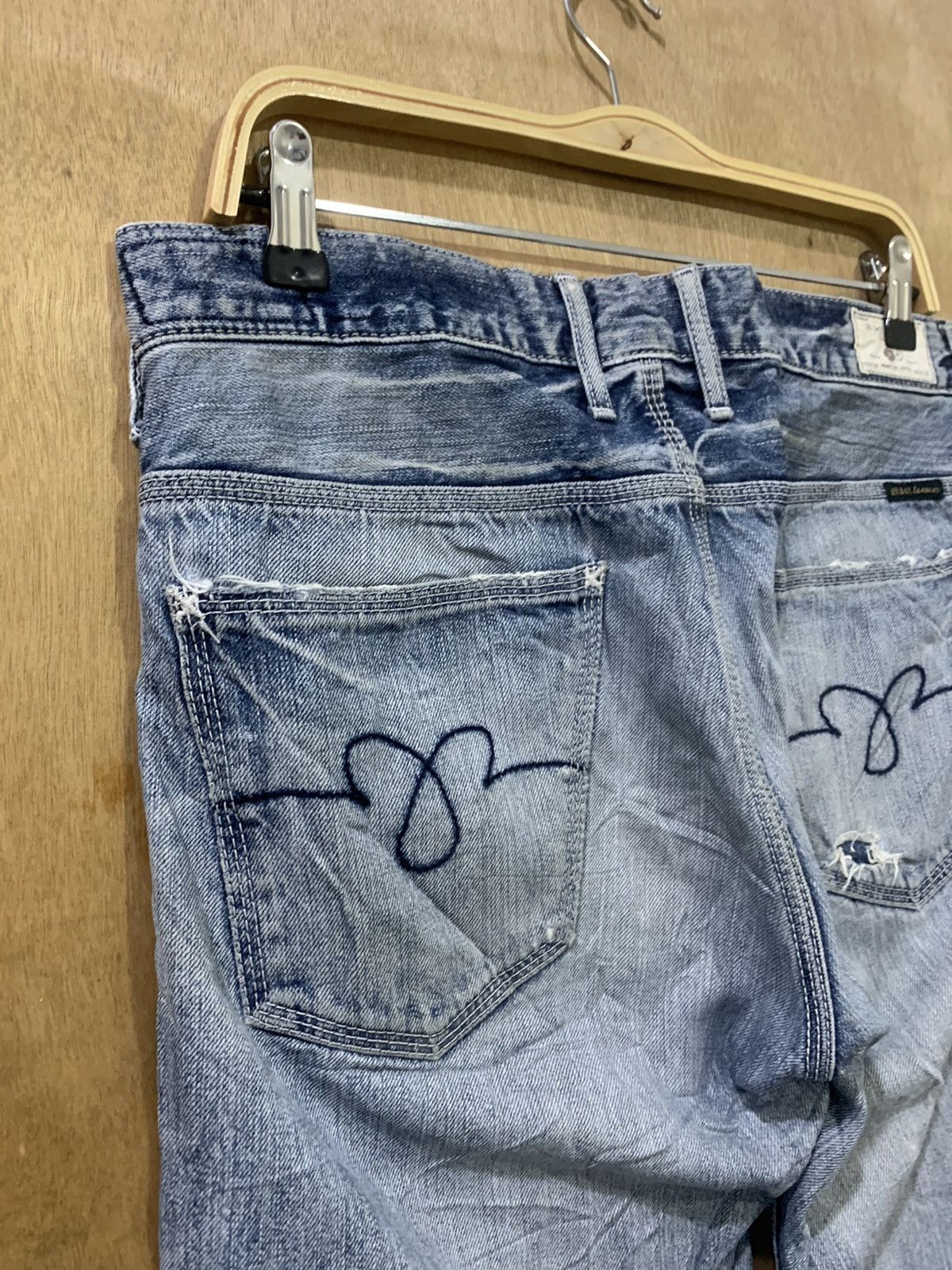 Blue Blue Japan × Luxe UNION MADE x BLUE WAY JEANS LUXE MADE IN NIPPON FLARED DENIM Size 33" - 12 Thumbnail