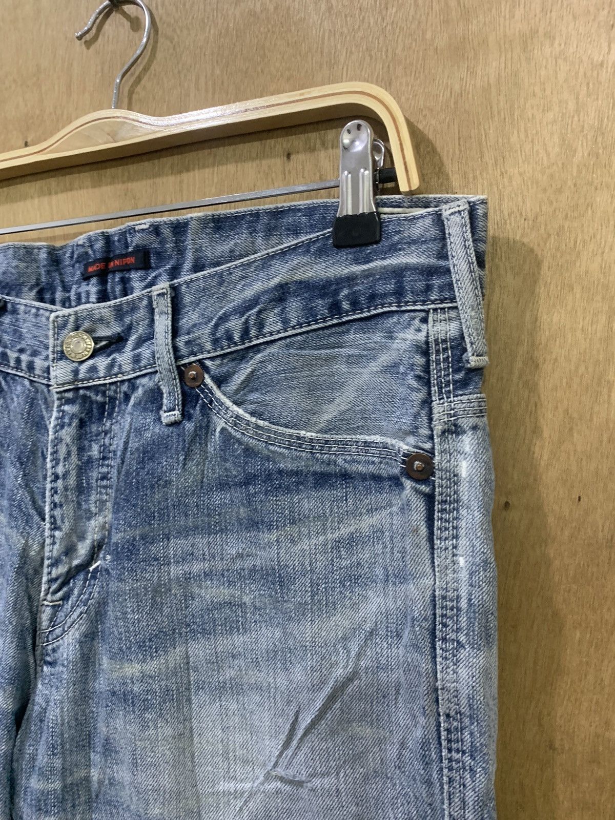 Blue Blue Japan × Luxe UNION MADE x BLUE WAY JEANS LUXE MADE IN NIPPON FLARED DENIM Size 33" - 7 Thumbnail