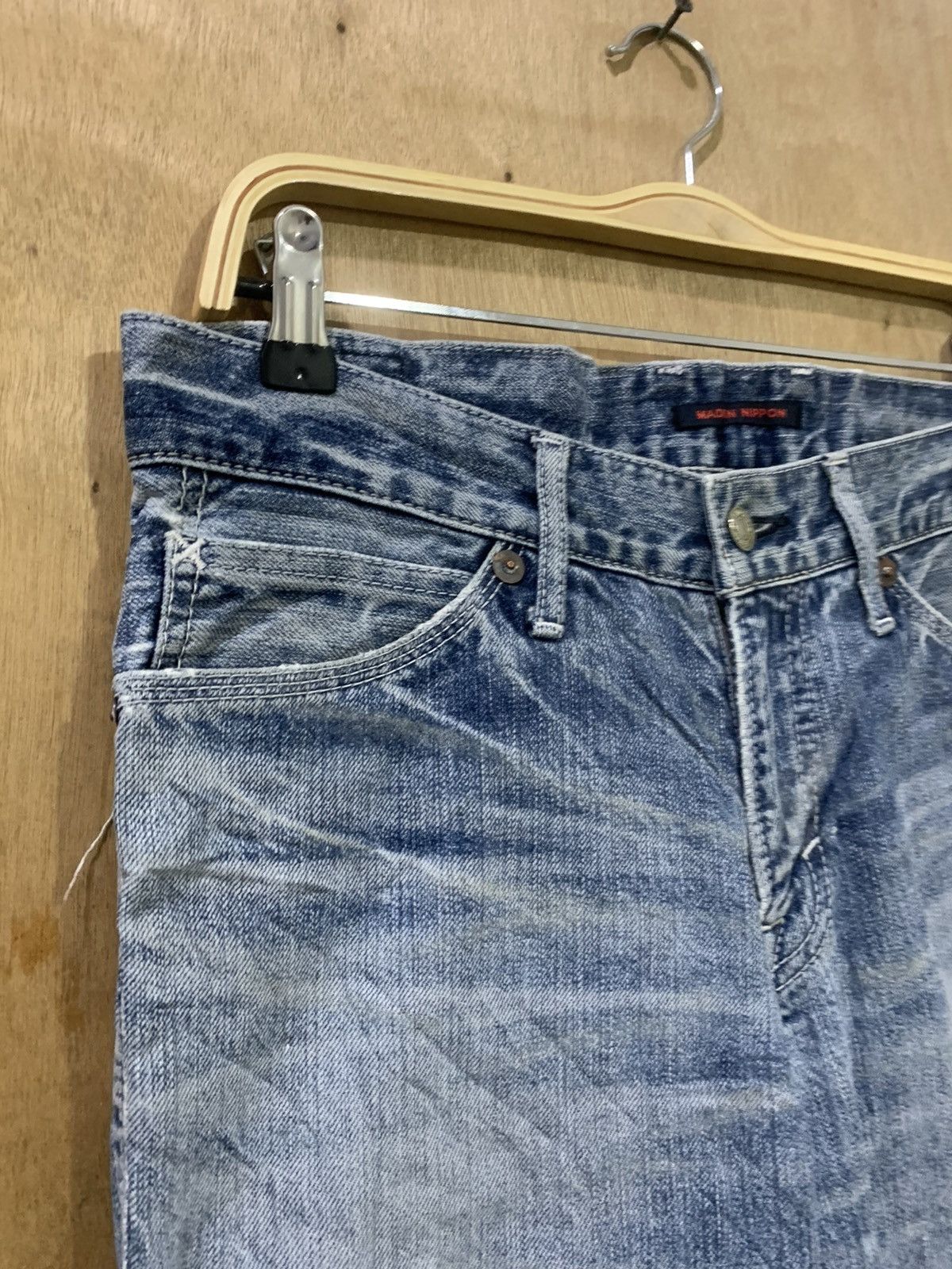 Blue Blue Japan × Luxe UNION MADE x BLUE WAY JEANS LUXE MADE IN NIPPON FLARED DENIM Size 33" - 6 Thumbnail